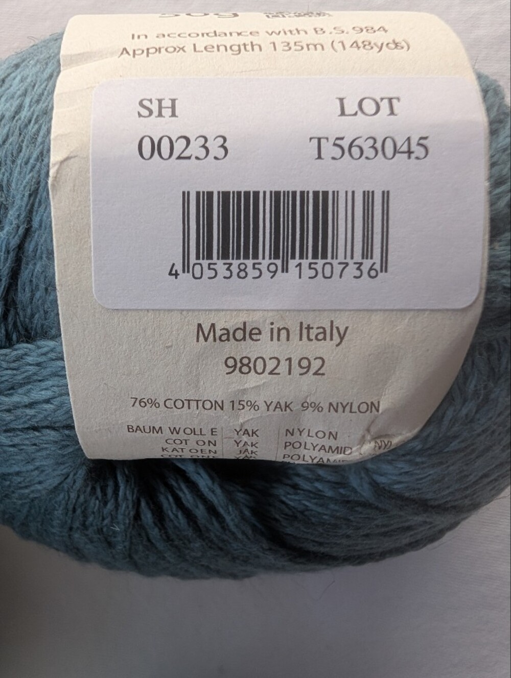 Lot Of Assorted Blue And Green Yarns - Wool Cotton Yak Alpaca Blends - Picture 6 of 16